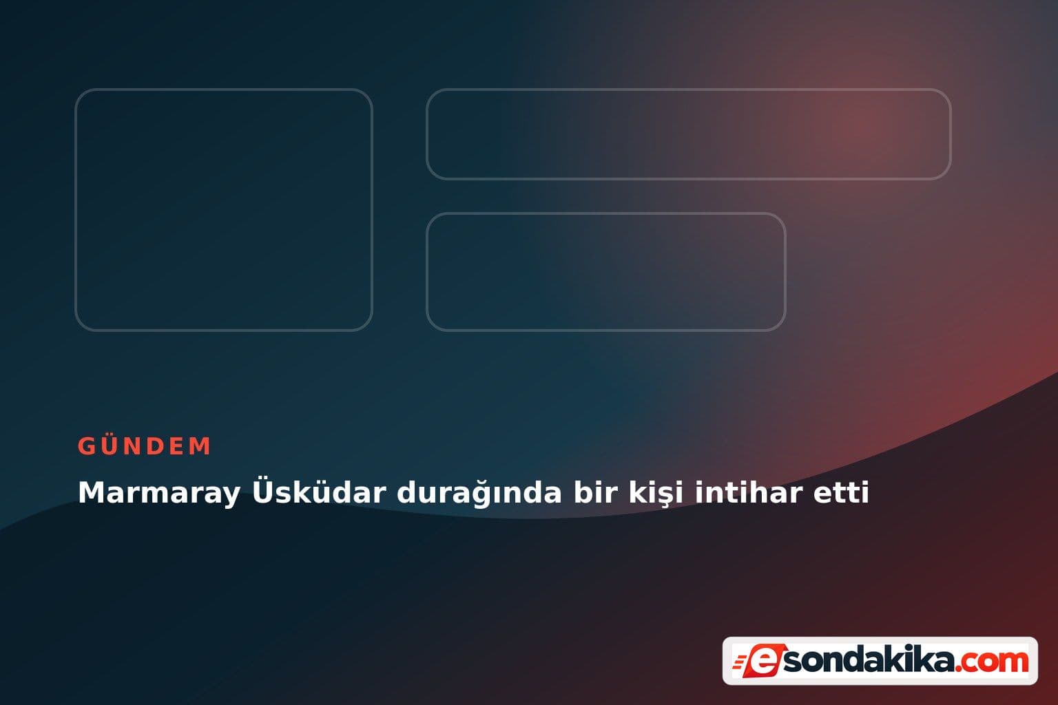 Marmaray Üsküdar durağında bir kişi intihar etti