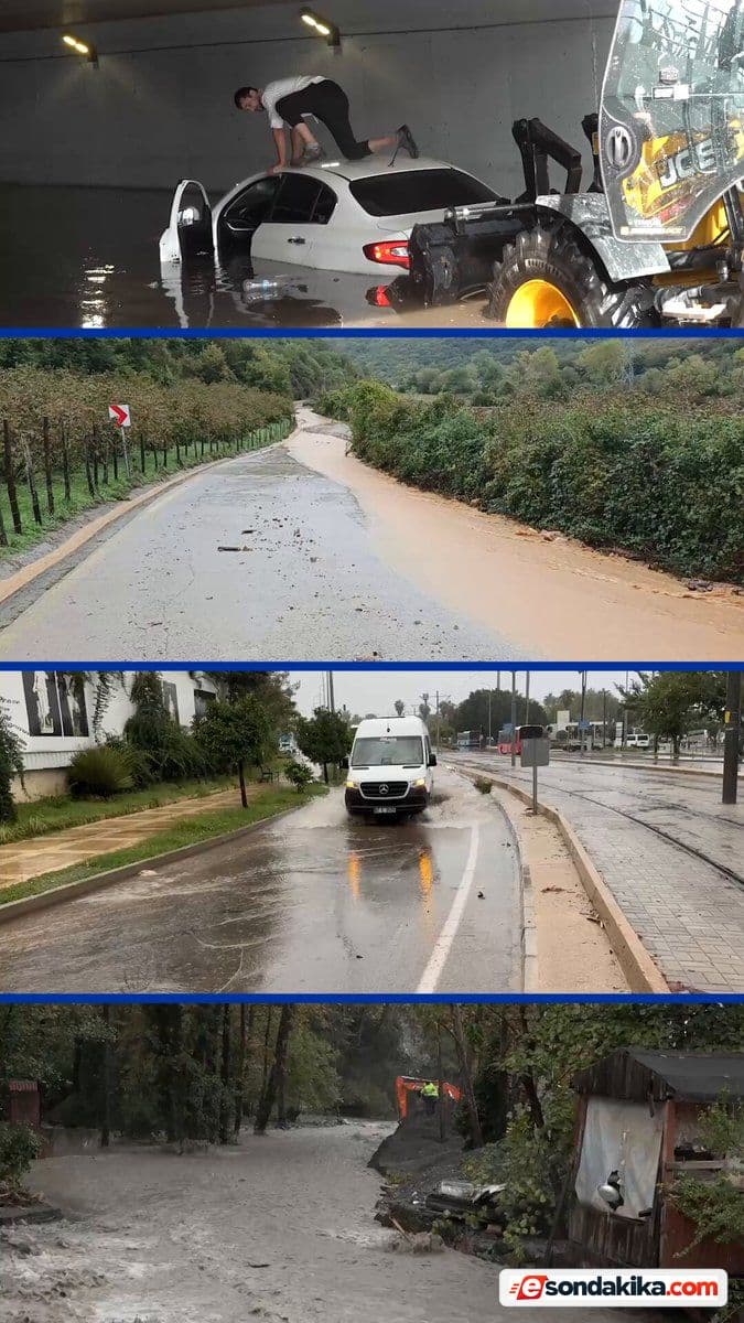Adana’da sağanak su baskınlarına yol açtı: Sürücü ve iki çocuğu kurtarıldı