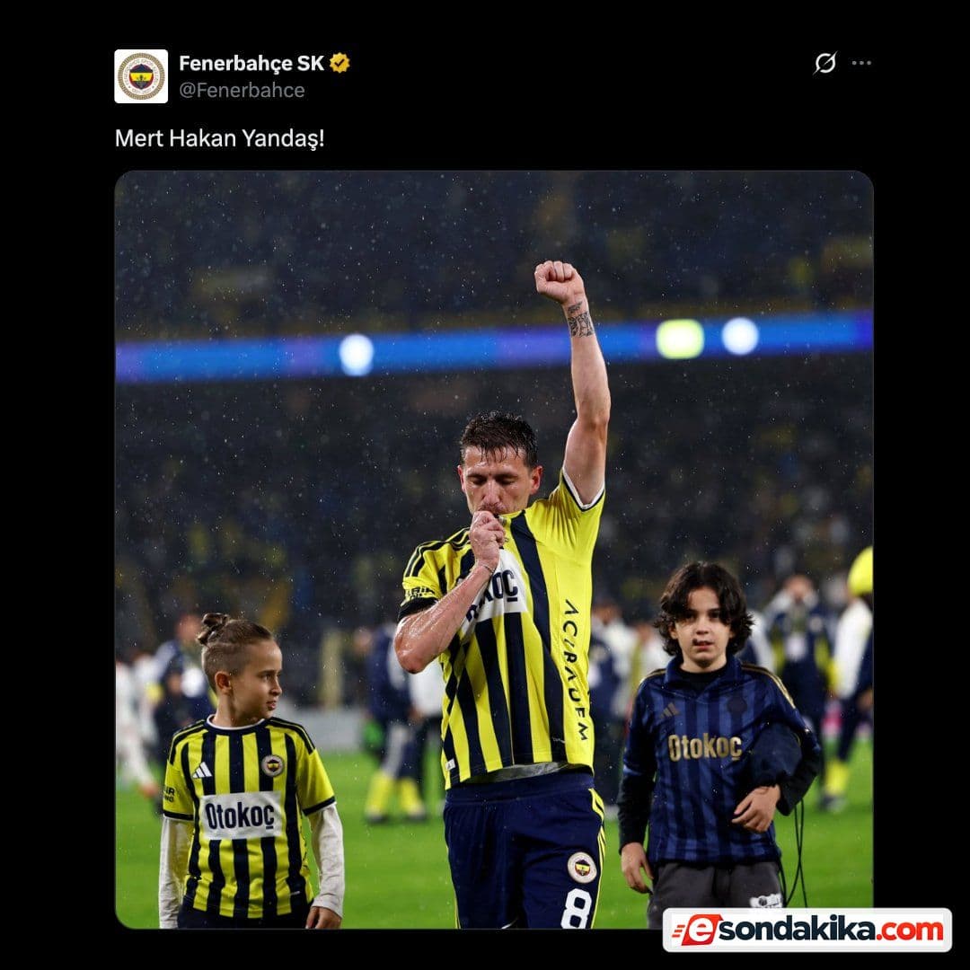 Fenerbahçe shares post about Mert Hakan Yandaş