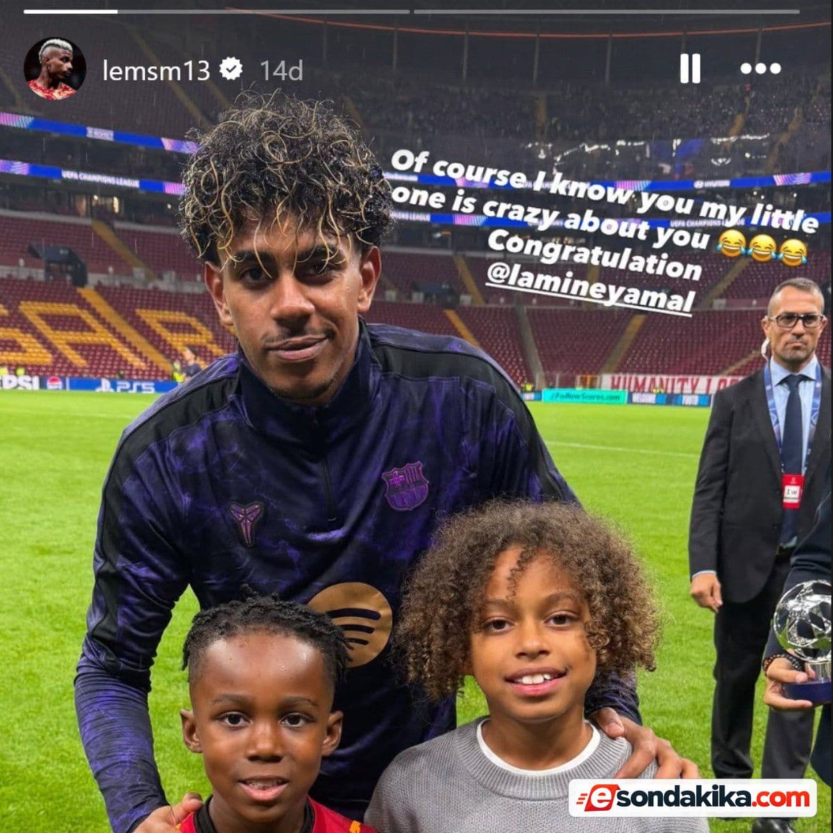 Lemina’dan Lamine Yamal’a: “Benim ufaklık sana deli oluyor”
