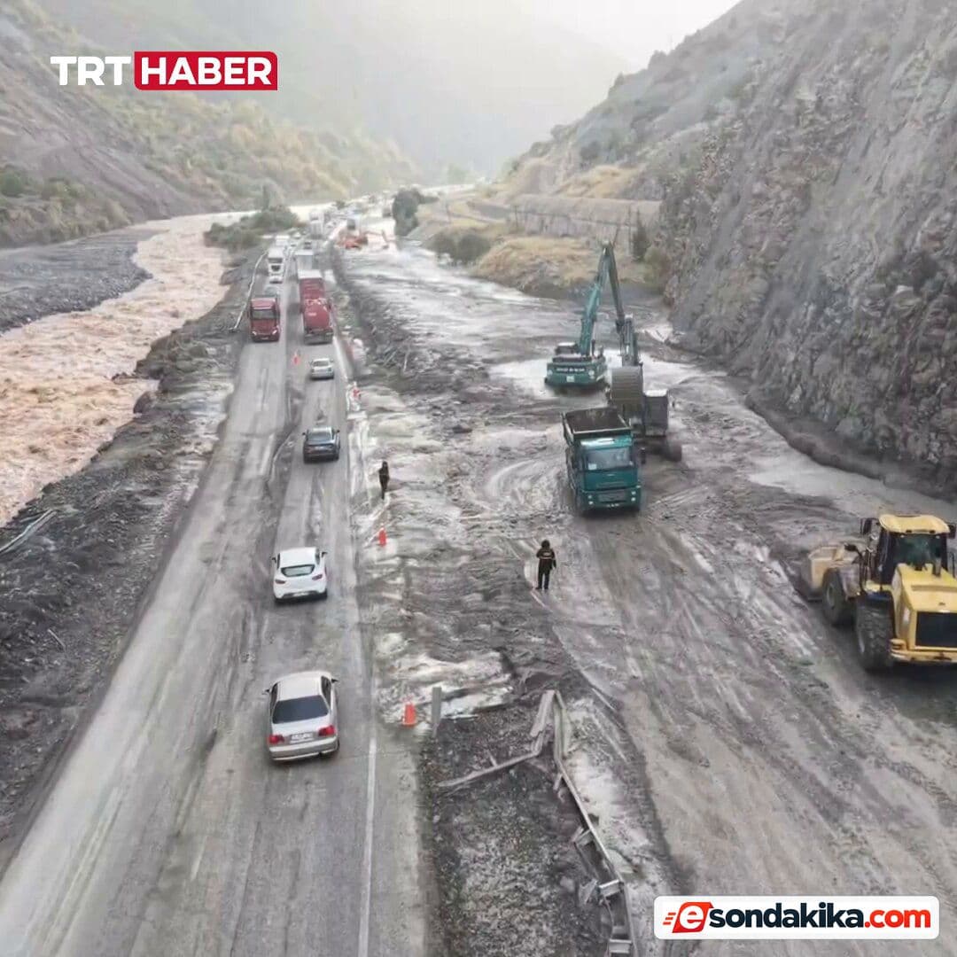 Damage from flooding and landslide in Erzincan becomes visible at daybreak
