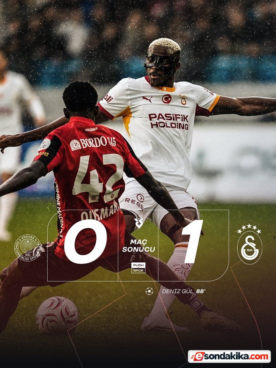 Galatasaray beat Gençlerbirliği 1-0 away