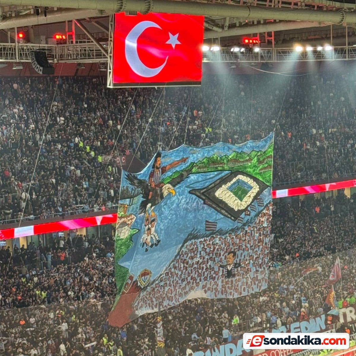 Trabzonspor fans stage choreography for Salah