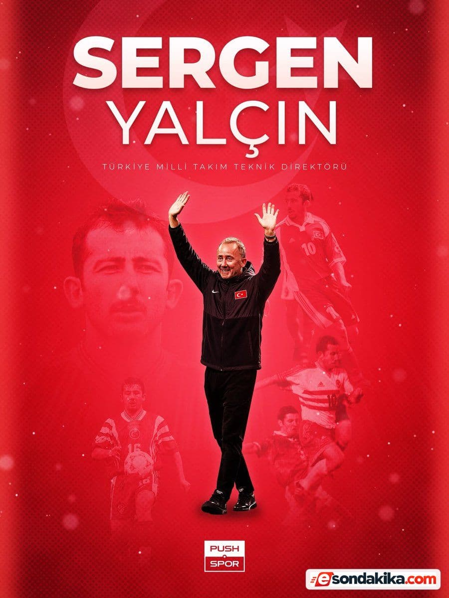 A Milli Takım’ın yeni teknik direktörü Sergen Yalçın oldu