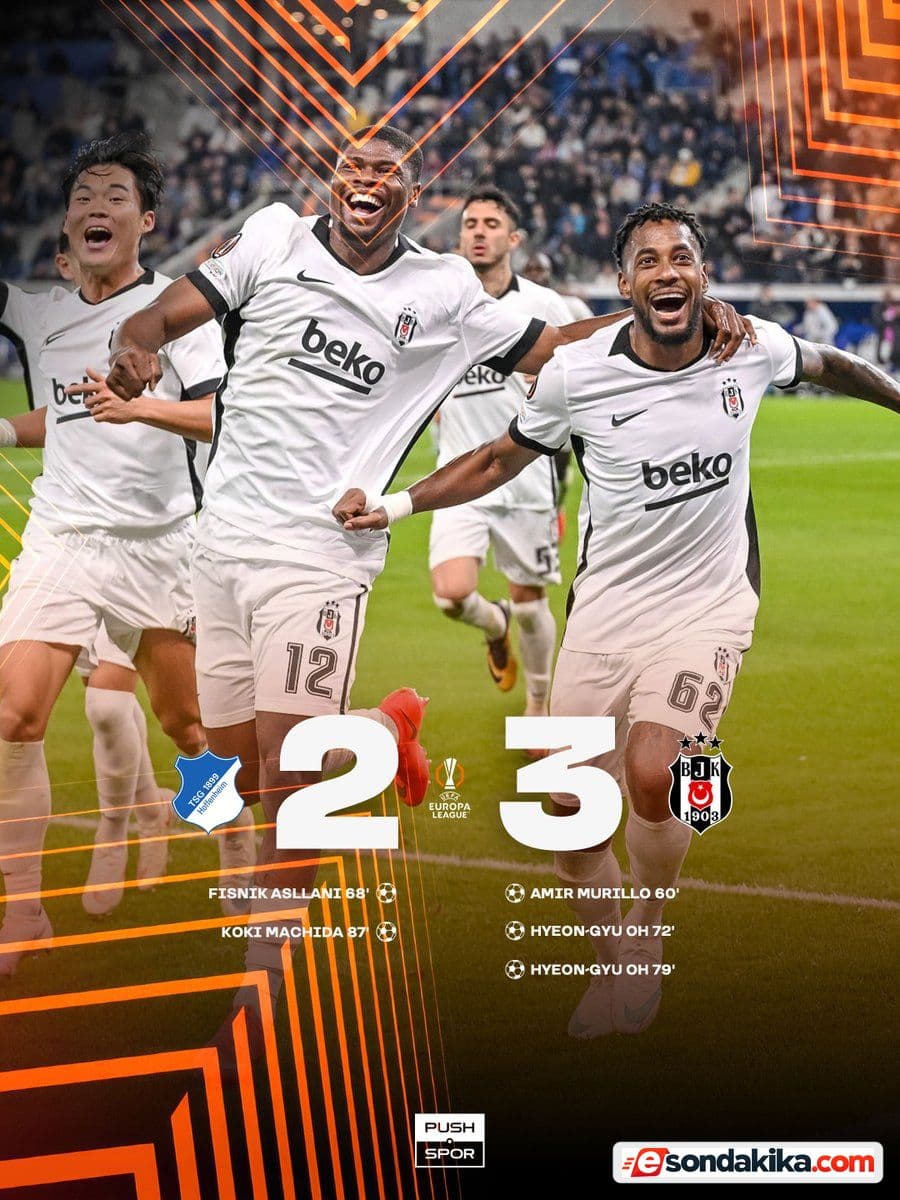 Beşiktaş, Hoffenheim’ı 3-2 mağlup etti