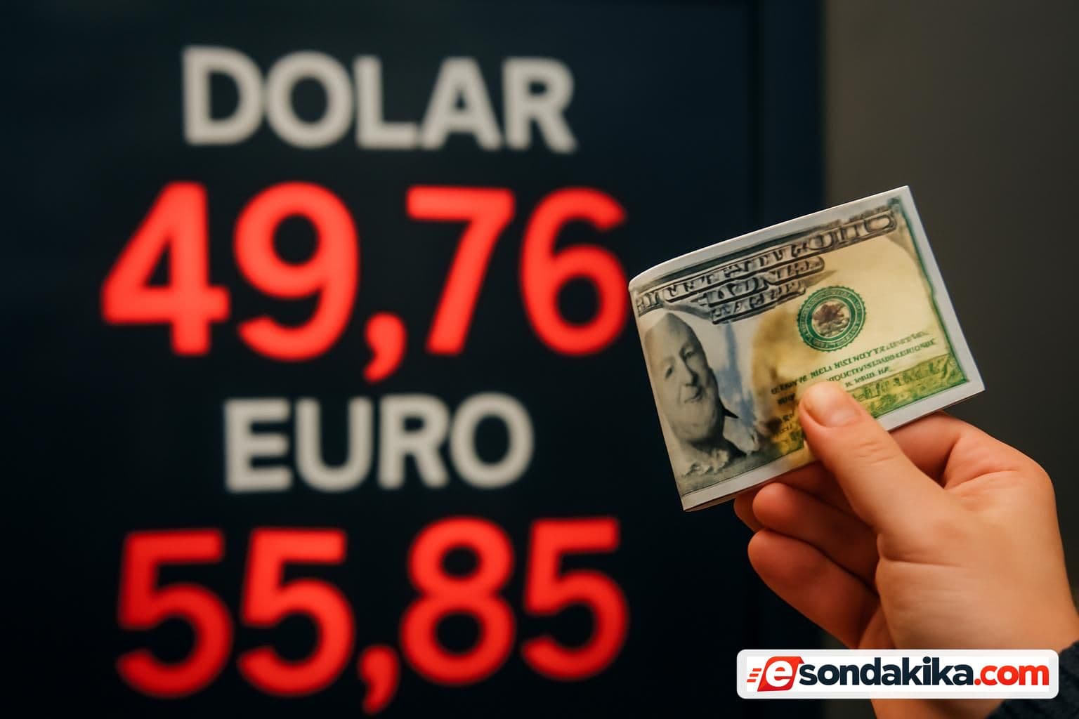 Dollar Rises to 49.76 TL; Euro Trades at 55.85 TL