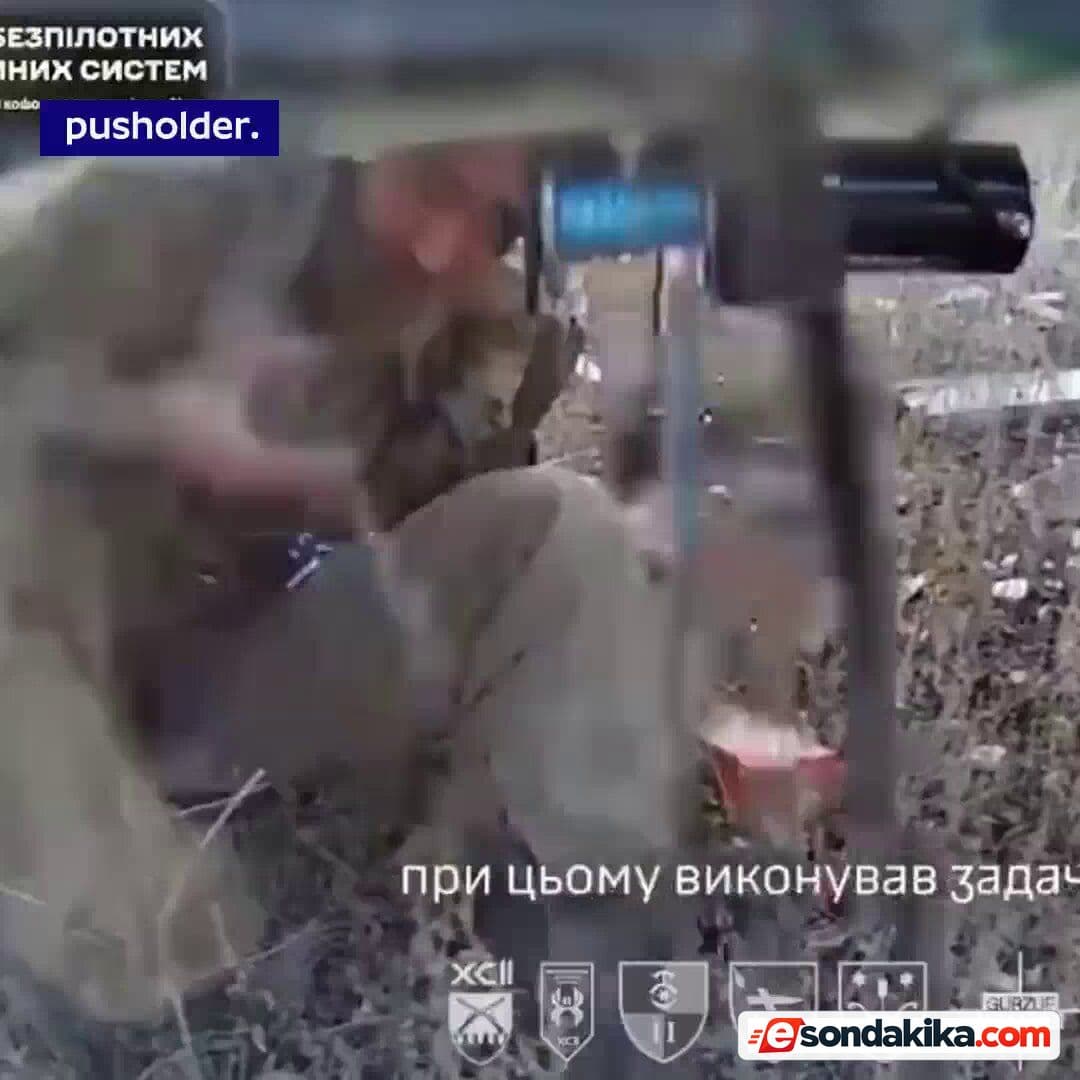 Ukrayna ordusu yaralı askeri cephe hattından İHA ile tahliye etti